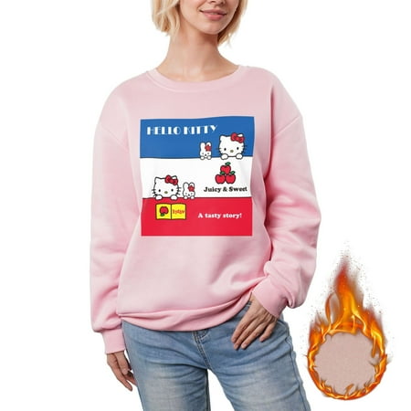 

Hello Kitty Plush And Thickened Women S Niche Casual New Top