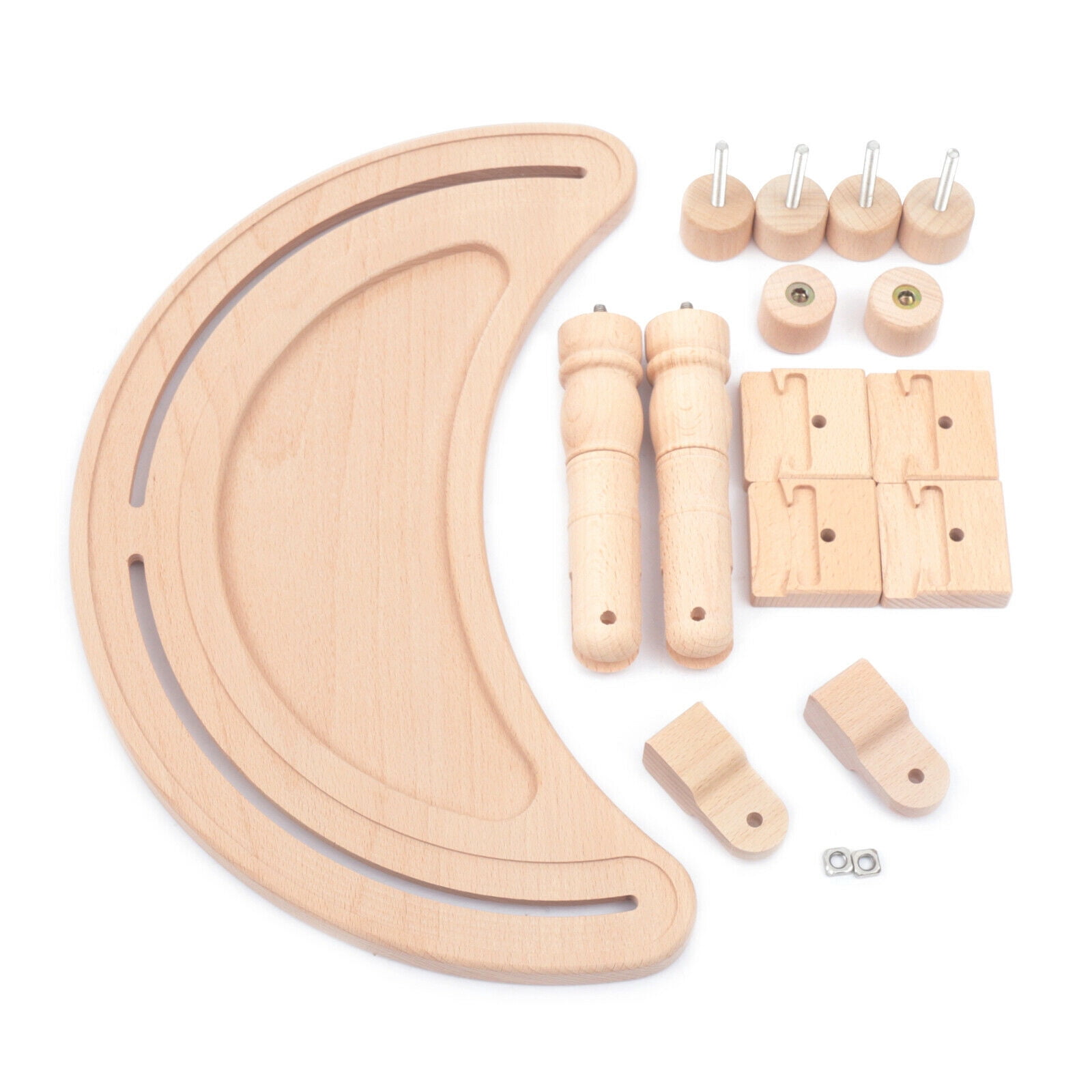 360° Wooden Embroidery Hoops Cross Stitch Rack Round Frames Desktop Stand DIY
