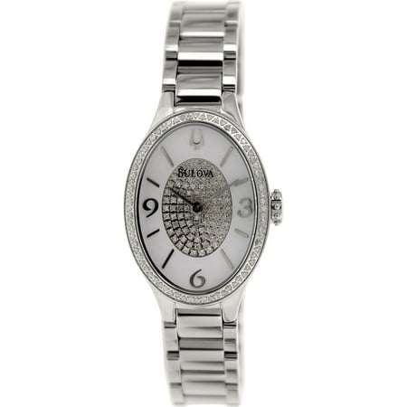 Bulova Women's Diamond 96R193 Silver Stainless-Steel Quartz Dress Watch