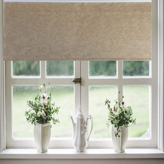 Vinyl Roller Shade - Easy to Install Cordless Room Darkening Blind for ...