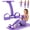 Purple, variant on Multifunction Pedal Resistance Band, 8 Tube Elastic Yoga with Handle, for Foot Pull, Back Stretch, Chest Workout