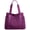Purple, variant on Women Tote Shoulder Handbag Water resistant Nylon Hobo Purse Multi Pocket Top Handle Shopper Shoulder Bag