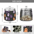 thumbnail image 2 of Yayeee Ashtray with Lid for Cigarette Smokeless Stainless Steel Home Ash Holder, Halloween Orange Ghosts, 2 of 7
