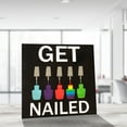 thumbnail image 4 of JennyGems Nail Stylist Gifts Nail Salon Decor, Nail Tech Gifts for Women, Get Nailed Manicurist Gift, 5.5x5.5 Inch Wood Sign, Nail Polish Gifts Cosmetology Gift, Beauty Salon Decor Nail Artist (Black), 4 of 8