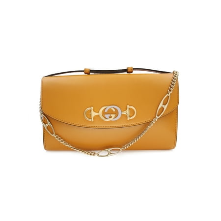 Gucci Zumi Smooth Leather Top Handle Mustard Yellow Small Shoulder Bag