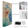 thumbnail image 6 of Brown Sea Turtle Coastal Blackout Curtains for Bedroom/Living Room, Pinch Pleated Black Out Curtains, Nautical Coral Ocean Vintage Room Darkening Window Drapes with Hooks 2 Panels, 39"x70", 6 of 8
