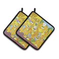 thumbnail image 1 of Carolines Treasures 6106PTHD Orange Tabby Pêche Chats Paire de Porte-Pots, 1 of 3
