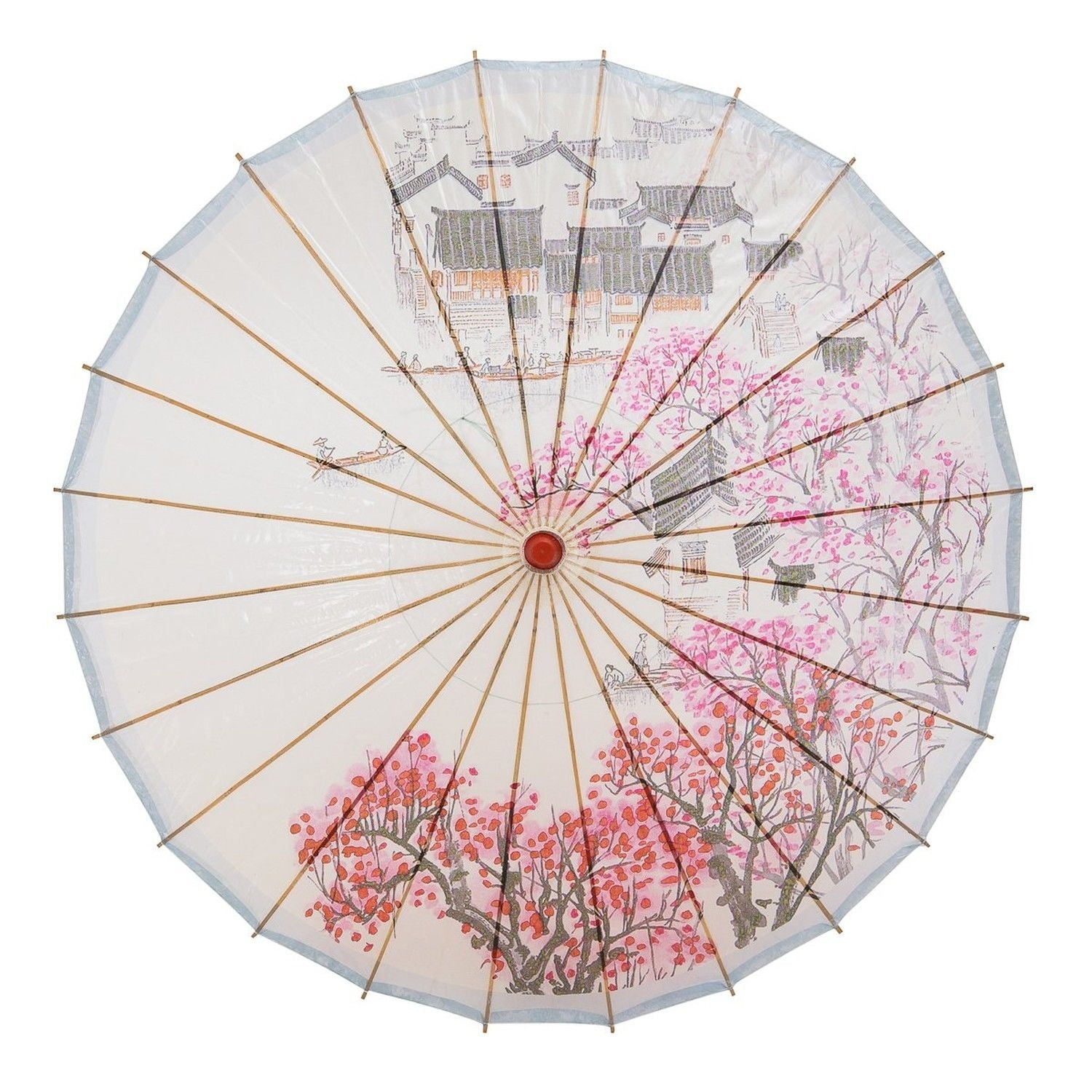 THY Collectibles Rainproof Handmade Chinese Oiled Paper Umbrella Parasol  33