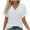 White, variant on Womens Summer Tops Short Dolman Sleeve Shirts 2025 Fashion V Neck Outfits Clothes White XL
