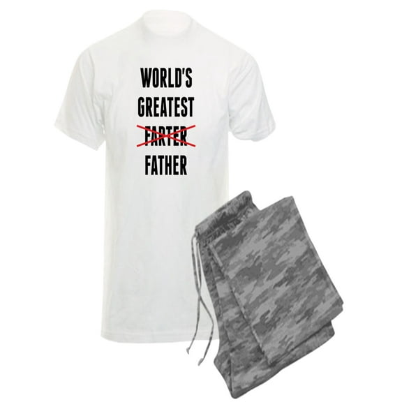 CafePress - World's Greatest Farter I Mean Father Pajamas - Men's Light Pajamas