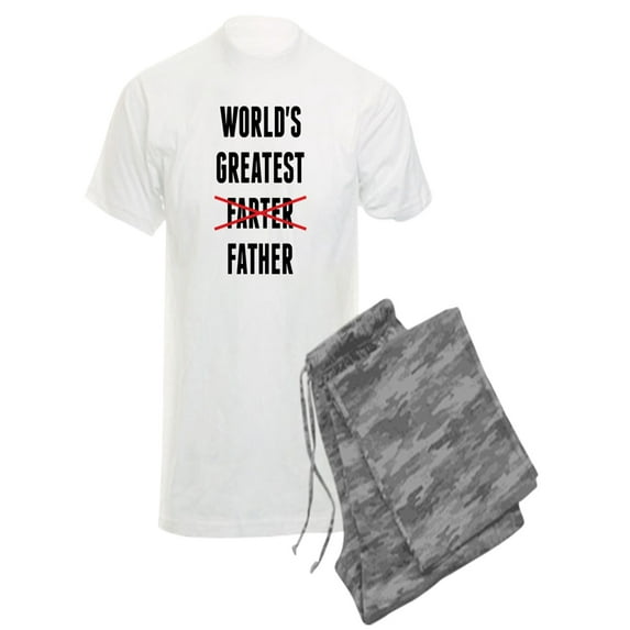 CafePress - World's Greatest Farter I Mean Father Pajamas - Men's Light Pajamas