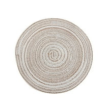JWDX Kitchen, Kitchen Tools Clearance, Placemats Washable Woven Vinyl Placemats for Dining Table Easy to Clean Plastic Placemats Khaki