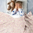 thumbnail image 3 of Flower Daisy Gifts Blanket, Christmas Gift Flower Throw Blanket for Toddler Women, Gifts Blanket for Birthday, Leightweight Soft Cozy Blanket Home Couch Living Room Decor All Season Pink(30"x40"), 3 of 7