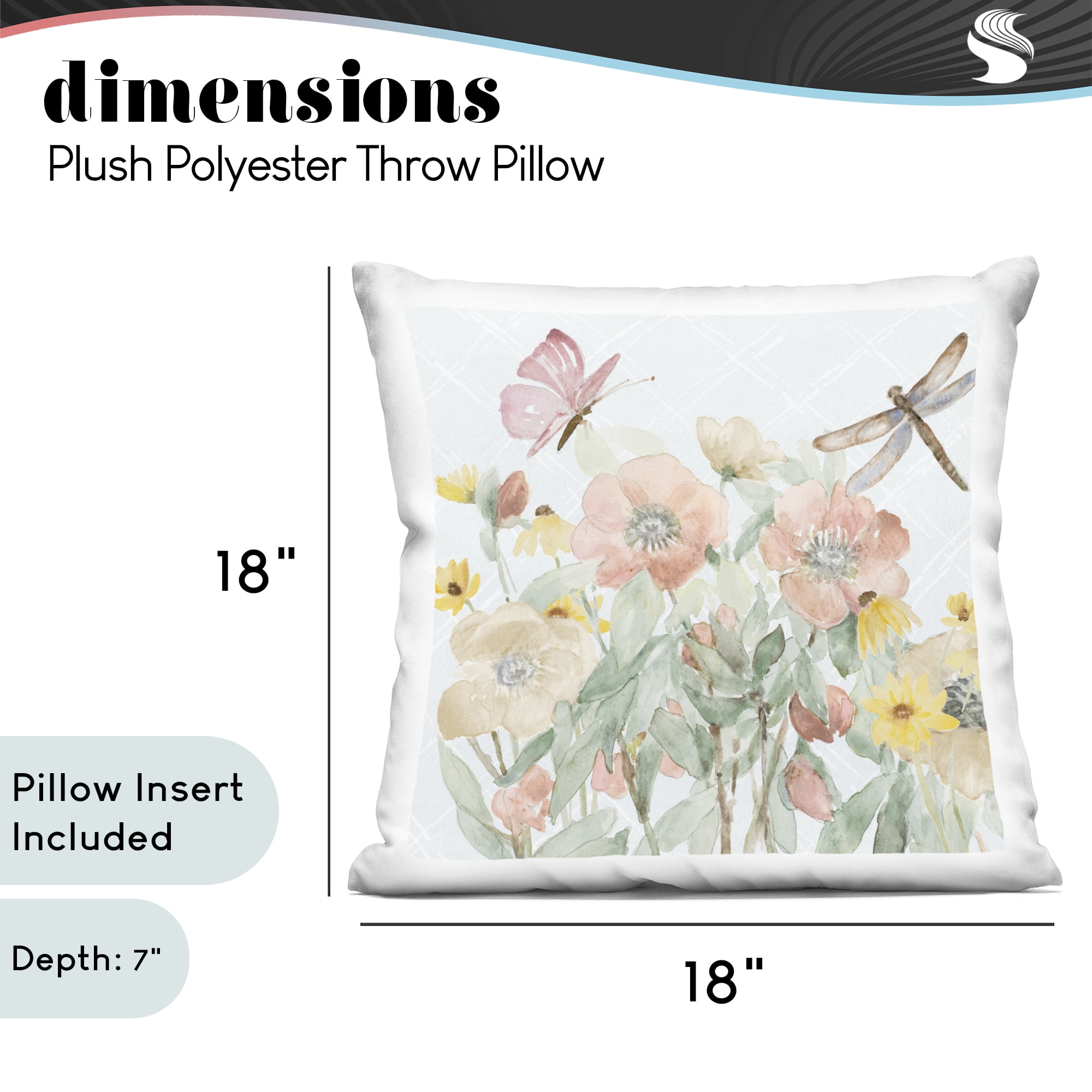 Stupell Industries Garden Joy Flowers Decorative Printed Throw Pillow, design by Lanie Loreth
