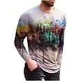 thumbnail image 1 of Qertyioot T-Shirt Décontracté pour Hommes à Manches Longues à Col Rond à Manches Longues, 1 of 7