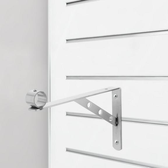 OUNONA Stainless Steel Closet Shelf and Rod Bracket Set Wall Mounted Clothes Hanger Pole Support Hooks for Tubing 1 Set