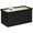 Black, variant on Folding Storage Ottoman Bench with Lid Tray, 30 inches Ottoman Coffee Table Grey Cube Chair Foot Rest Stool Storage Chest for Living Room Bedroom, Holds up to 550 lb