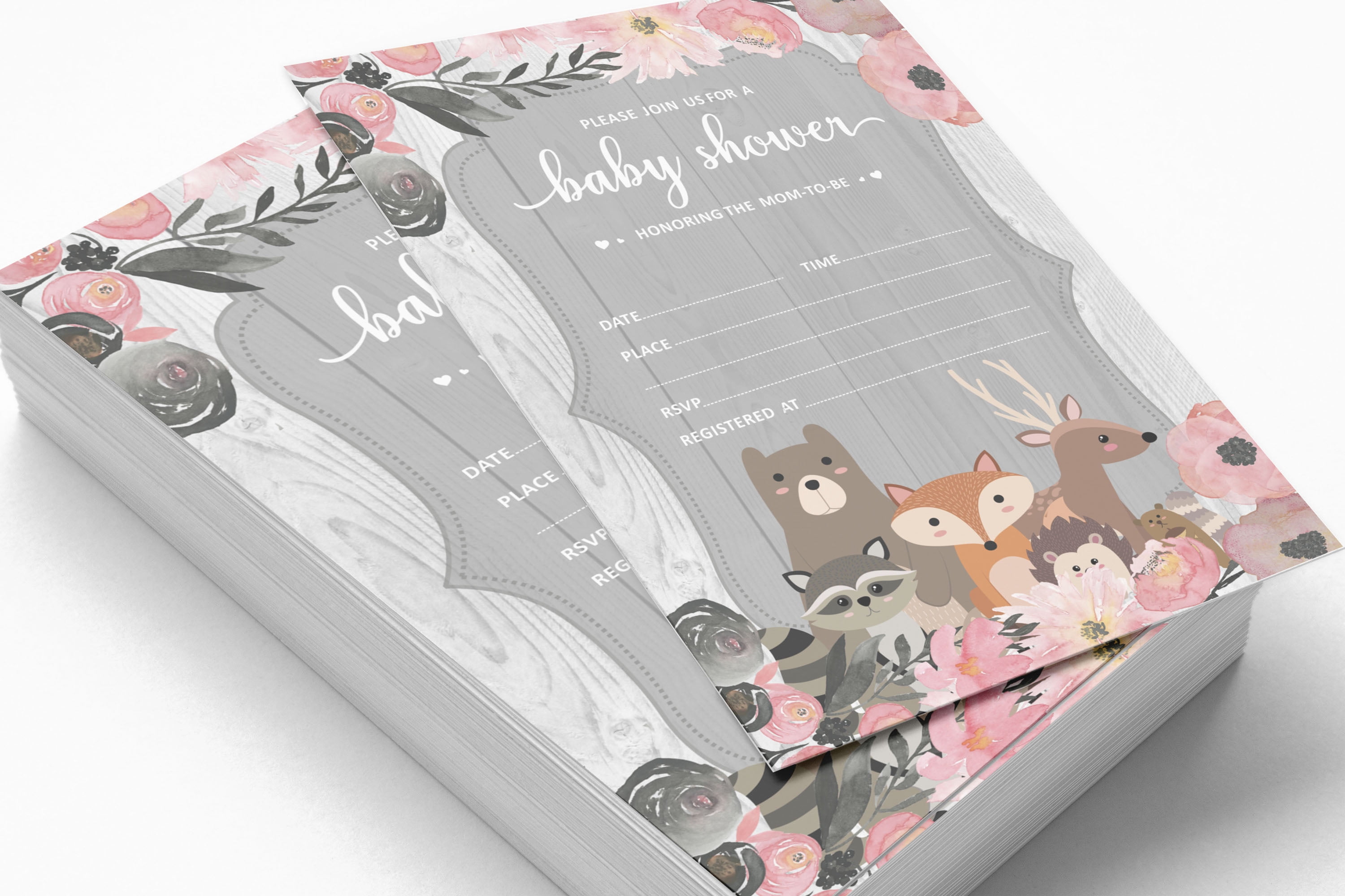 Inkdotpot Set Of 30Jungle Animals Baby Shower Invitations-Diaper Raffle Tickets And Baby Shower Book Request Cards Gender Neutral Invites Its A Boy Its A Girl