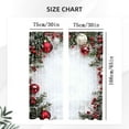 thumbnail image 3 of ZHANQUNE Christmas Curtains Holiday Printed Red Xmas Design with Snowflakes Branches, Seasonal Decor for Living Room Bedroom Window Treatments, 3 of 6