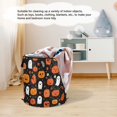 thumbnail image 6 of 50L Extra Large Popup Hamper Collapsible Laundry Basket With Zippered Lid 15.7x18.5in Pumpkin Faces, 6 of 7