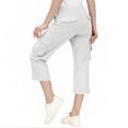 thumbnail image 2 of Generic Cargo Capris for Tween Girls Lightweight Outdoor Quick Dry Hiking Pants Pockets Kids Baggy Elastic Waist Travel Capri Pants, 2 of 5
