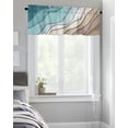 thumbnail image 4 of Window Valance for Kitchen,Abstract Modern Ocean Beach Wave Line Rod Pocket Curtain Valances Short Curtains Drapes Panel,Ombre Art Stripe Window Treatment Topper for Bedroom,60x18IN, 4 of 9