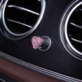 6pcs Car Interior Crystal Heart Stickers Stylish Glittering Decors ...