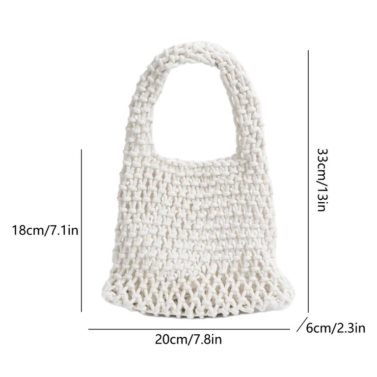 JingChun Travel Beach Fishing Net Handbag Woven Shoulder Bag