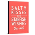 thumbnail image 1 of Sea Isle City, New Jersey - Salty Kisses & Starfish Wishes - Simply Said - Lantern Press Artwork (24x36 Gallery Wrapped Stretched Canvas), 1 of 1