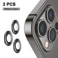 thumbnail image 1 of For iPhone 12 Pro /12 Pro Max Camera Lens Protector Cover,3 PCS HD Tempered Glass Metal Full Coverage Back Lens Protection Ring F, 1 of 9