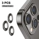 thumbnail image 1 of Para iPhone 12 Pro /12 Pro Max Cubierta protectora de lente de cámara, 3 piezas HD Vidrio templado Metal Cobertura total Lente trasera Anillo de protección Película Antiarañazos, 1 of 8