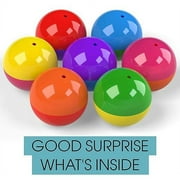 100pcs Empty Colored Round 2 inch Capsules 50 mm - Plastic Capsule Containers for Toy Gumball Machines for Kids Party Favors