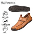 thumbnail image 4 of Men's Casual Loafers Breathable Non-slip Driving Shoes Comfortable Walking Shoes Business Leather Shoes Brown 12 US, 4 of 7