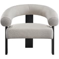 thumbnail image 4 of Meridian Furniture Winston Cream Boucle Fabric Accent Chair, 4 of 40