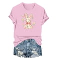 thumbnail image 2 of Haivin Easter Shirts for Women 2026 Funny Cute Bunny Egg Printed Tees Casual short Sleeve Tops Happy Easter T-Shirt Outfits, 2 of 6