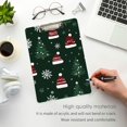 thumbnail image 3 of FORMRS Acrylic Clipboard with Low Profile Clip Standard A4 Letter Size, 12.5" x 9", Green Christmas Hats, 3 of 8