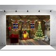 thumbnail image 2 of EREHome Polyester Fabric Christmas Photography Backdrop 7x5ft Photo Background Paper Photo Studio Props, 2 of 3