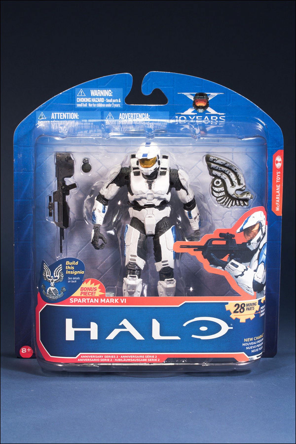 Halo 2 White SPARTAN MARK VI Action Figure 10th Anniversary McFarlane  RARE!!