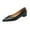 #274-Black, variant on Women's Fashionable Spring Summer Casual Slip-On Shoes - Pointed Toe Low Block Heel Solid Color Minimalist Low Cut Pumps for Daily Wear