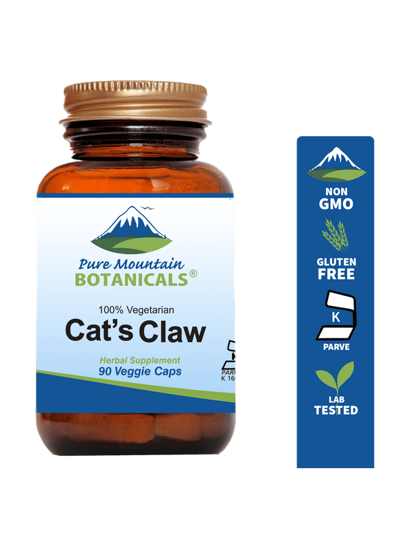 Cats Claw Capsules - 90 Kosher Vegan Caps with 1000mg Peruvian Cats Claw Uncaria Tomentosa Herb