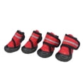 thumbnail image 5 of Zapatos para mascotas Botas antideslizantes ajustables para perros al aire libre para perros pequeños, medianos y grandes (rojo 9 cm 3,5 pulgadas), 5 of 5