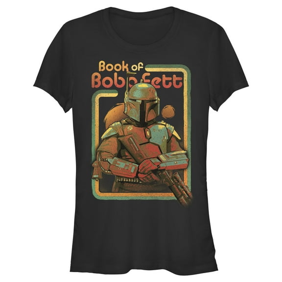 Junior's Star Wars: The Book of Boba Fett Retro Portrait  Graphic Tee Black X Large