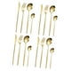 thumbnail image 3 of Juego de cubiertos de cocina reutilizables para fiestas en apartamentos y reuniones familiares. Dorado 16 piezas, 3 of 9