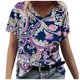thumbnail image 1 of Blusas de Manga Corta para las Mujeres Causal Cuello en V Camiseta Sólida, Blusas de Verano de las Mujeres para el Hogar Y Diario, 1 of 4