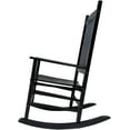 thumbnail image 4 of Rocking Rocker - A001BK Black Wood Porch Rocker/Outdoor Rocking Chair - Easy to Assemble - Comfortable Size - Outdoor or Indoor Use, 4 of 10