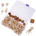 thumbnail image 4 of 1 Box of Multi-function Wood Pushpins Convenient Pushpins Replaceable Thumb Tacks, 4 of 8