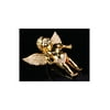 Premium Genuine Diamond Angel 1.25" Pendant Charm In 14K Yellow Gold 1.80Ct