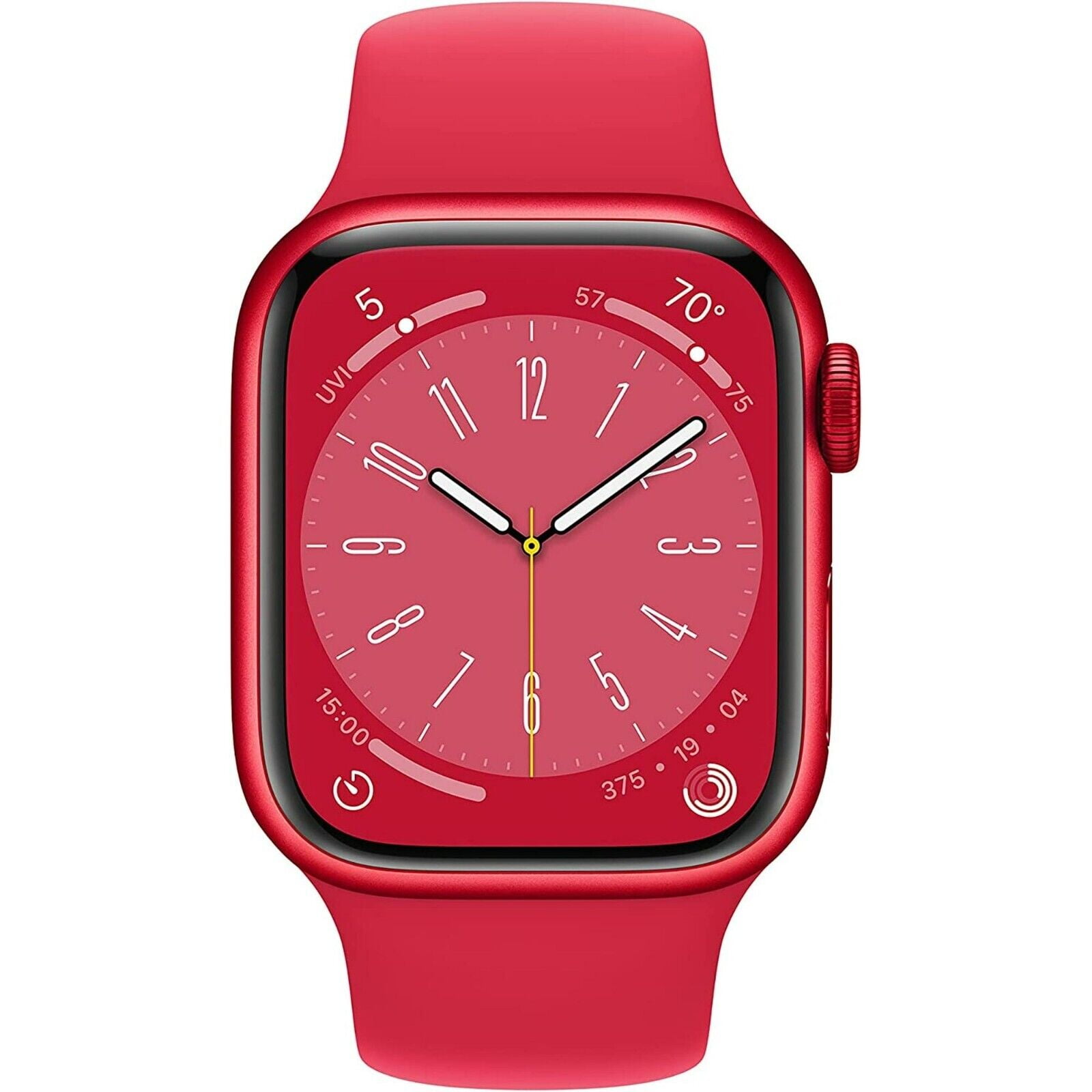 Restored Apple Watch Series 8 GPS 41mm (PRODUCT)RED Aluminum Case with (PRODUCT)RED Sport Band - S/M (Refurbished)