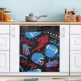 thumbnail image 5 of Magnetic Dishwasher Stickers Baseball Sport Kitchen Dishwasher Cover Sticker, Panel Decal Home Decor Cabinet Appliances Stickers, 23"x 26", 5 of 6