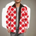 thumbnail image 4 of RongHuan Mens Big and Tall Plaid Jacket Fashion Fleece Lined Hooded Coat Winter Thicken Warm Outwear Button Down Long Sleeve Jackets, 4 of 7